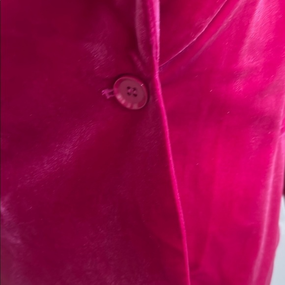 Allegra K Pink Velvet Blazer Tailored Suit Jacket - Picture 2 of 7